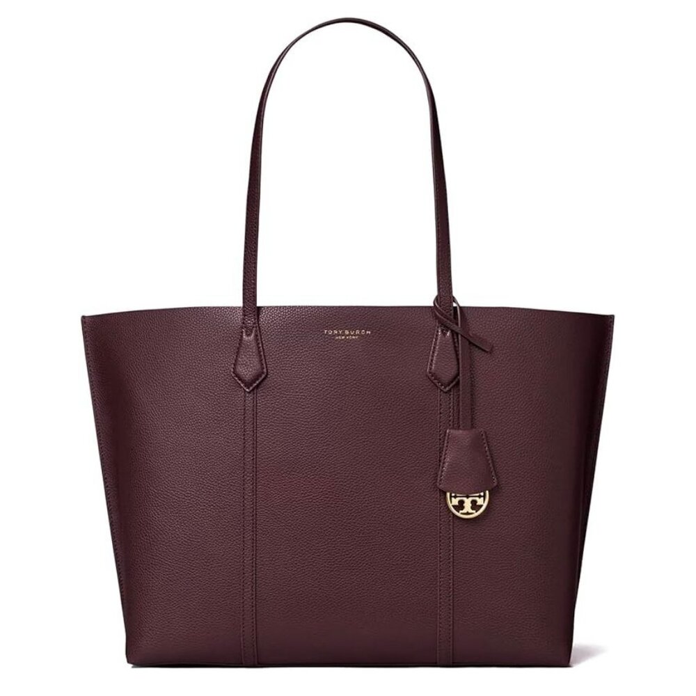 ❤️ NWT Tory Burch Perry Triple Compartment Leather Shoulder Tote Albarossa Red